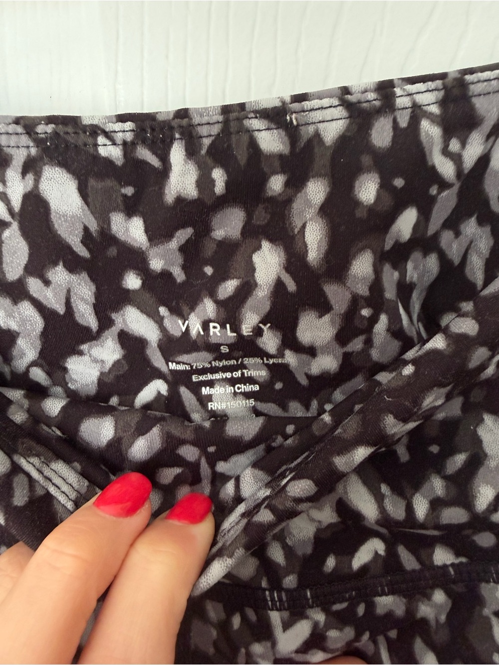 Varley Black & White Abstract Printed Leggings